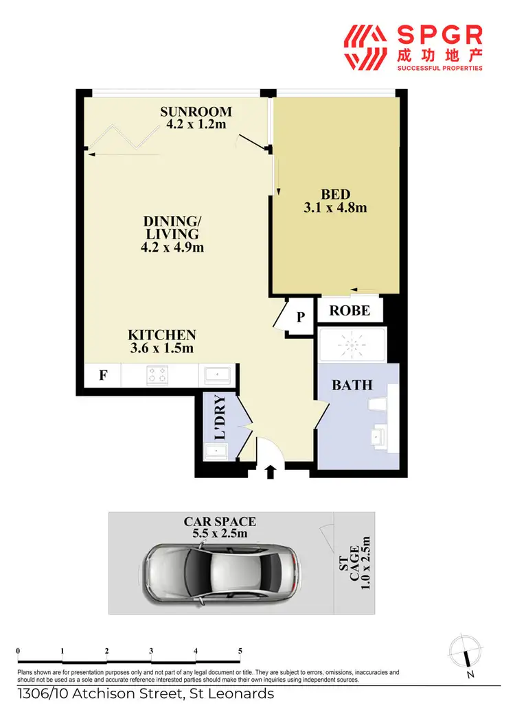 Floorplan of Homely apartment listing, 1306/10 Atchison Street, St Leonards NSW 2065
