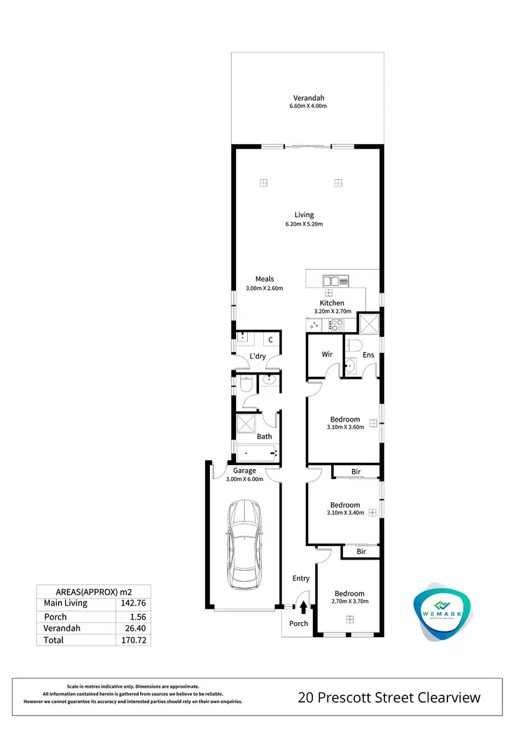 Floorplan of Homely house listing, 20 Prescott Street, Clearview SA 5085