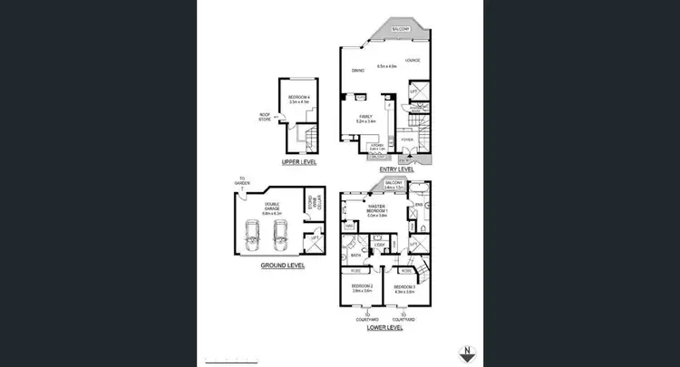 Floorplan of Homely townhouse listing, 43A Bennett Street, Cremorne NSW 2090