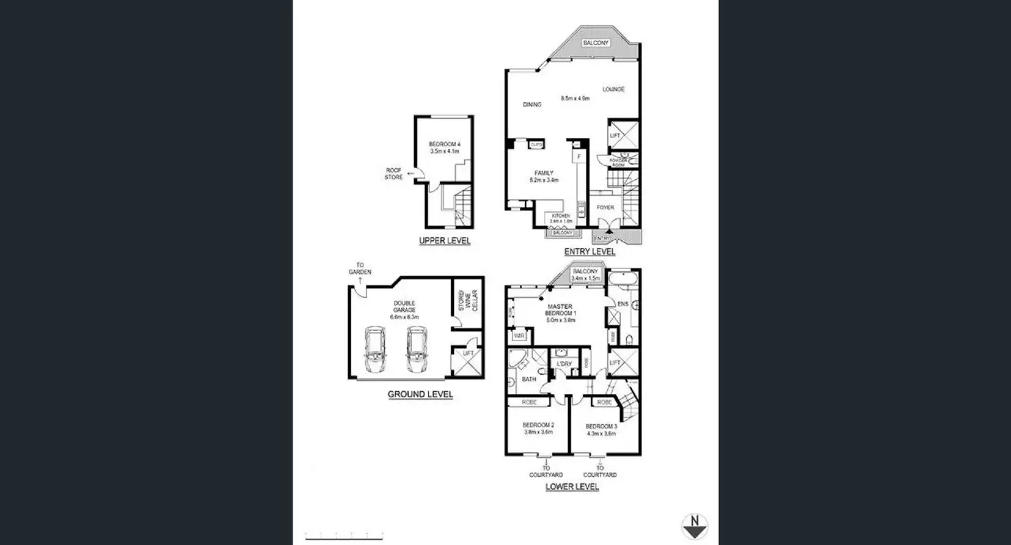 Floorplan of Homely townhouse listing, 43A Bennett Street, Cremorne NSW 2090