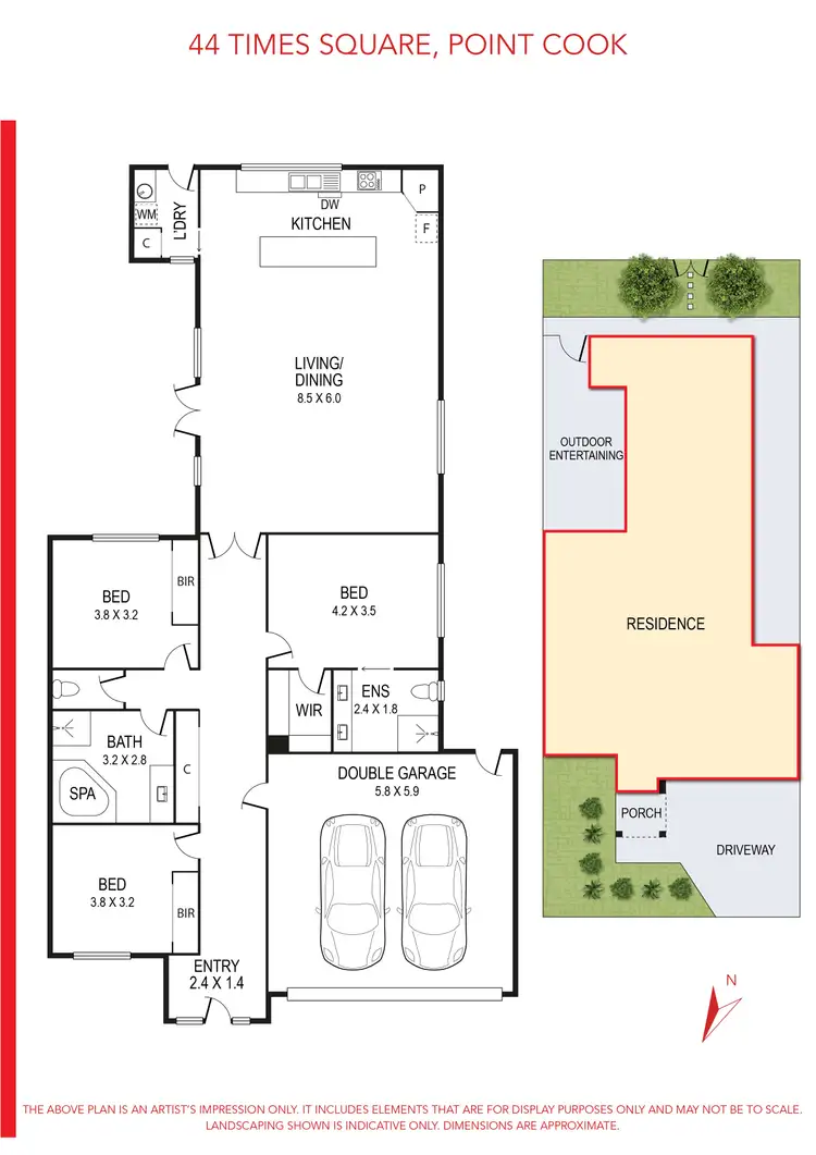 Floorplan of Homely house listing, 44 Times Square, Point Cook VIC 3030
