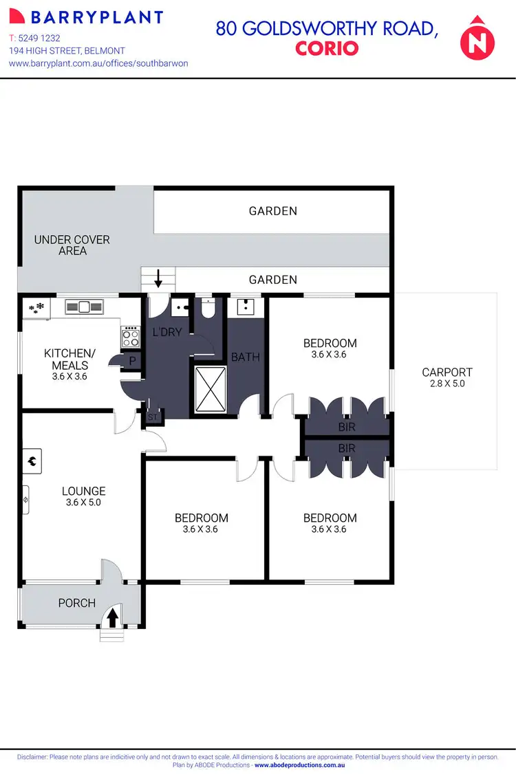 Floorplan of Homely house listing, 80 Goldsworthy Road, Corio VIC 3214