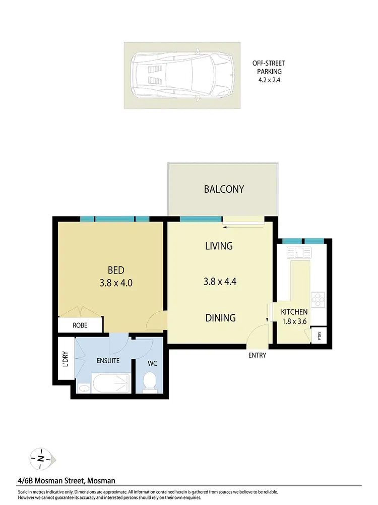 Floorplan of Homely apartment listing, 4/6B Mosman Street, Mosman NSW 2088