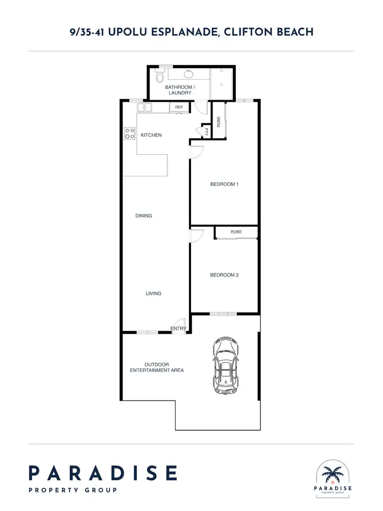 Floorplan of Homely unit listing, 9/35-41 Upolu Esplanade, Clifton Beach QLD 4879