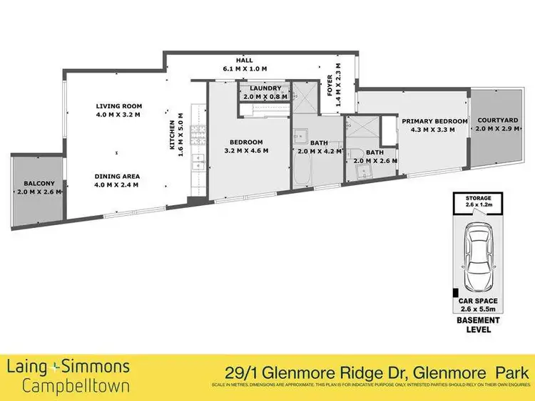 Floorplan of Homely apartment listing, 29/1 Glenmore Ridge Drive, Glenmore Park NSW 2745