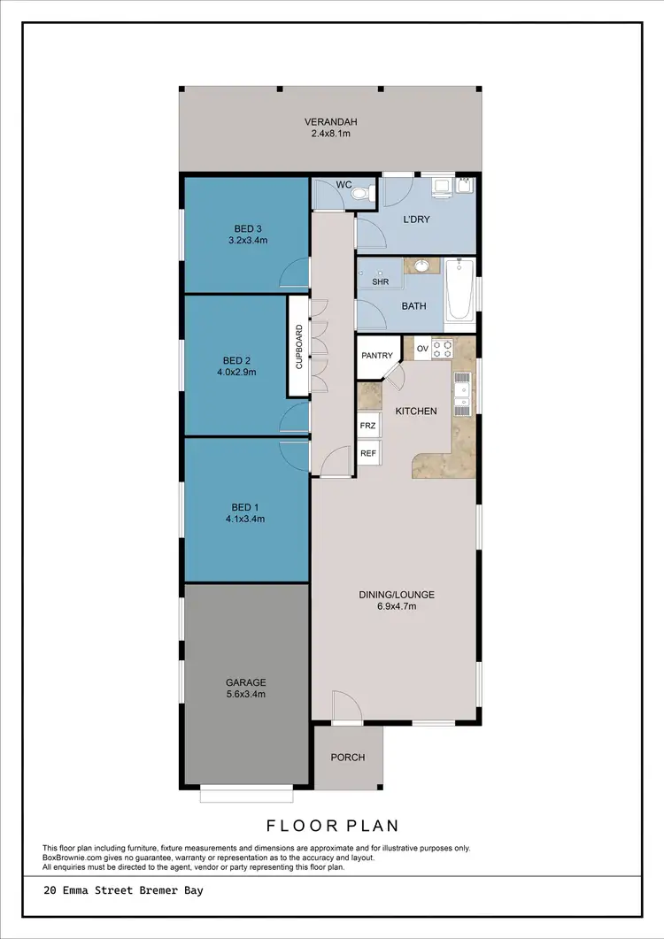 Floorplan of Homely house listing, 20 Emma Street, Bremer Bay WA 6338
