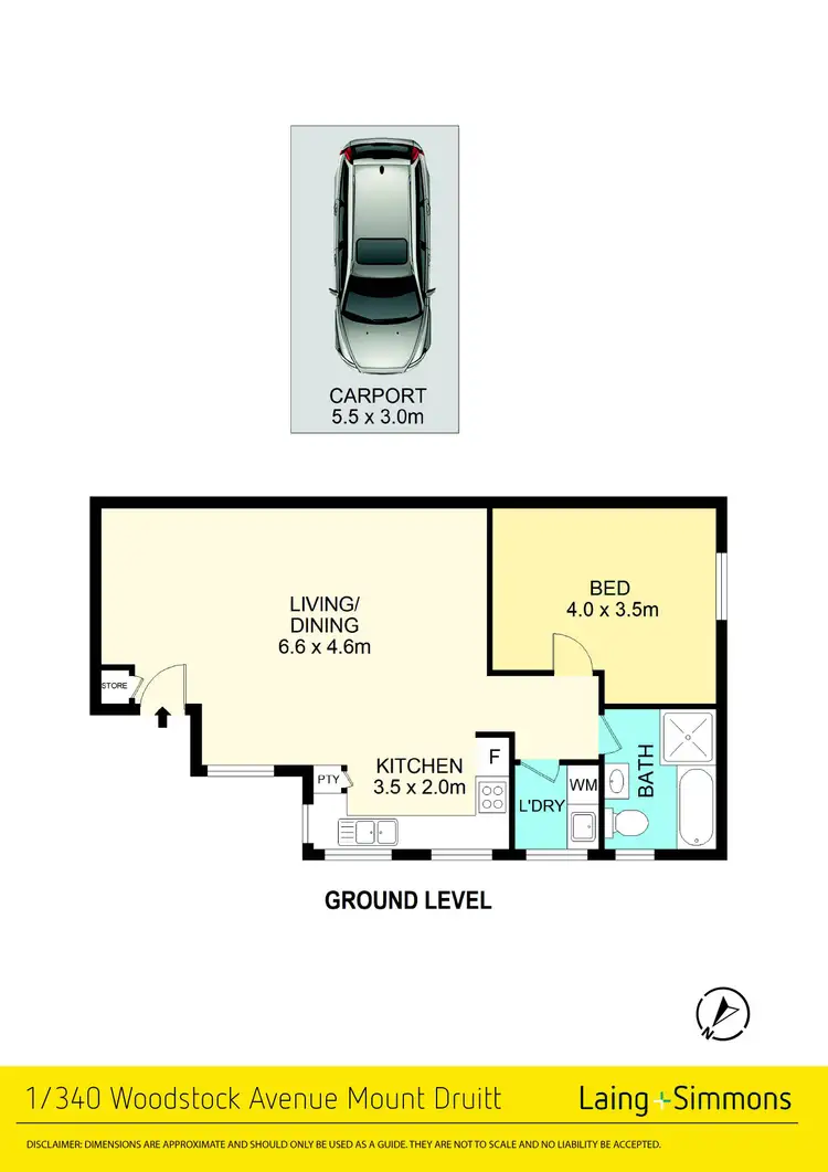 Floorplan of Homely unit listing, 1/340 Woodstock Avenue, Mount Druitt NSW 2770