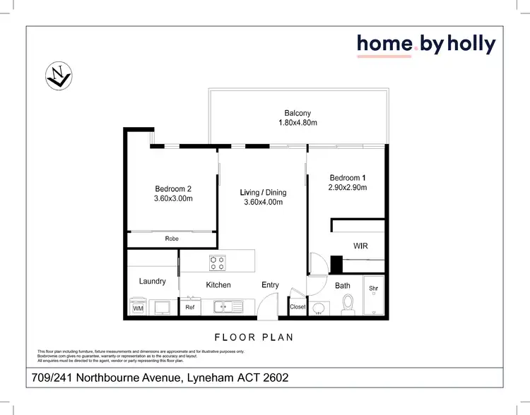 Floorplan of Homely apartment listing, 709/241 Northbourne Avenue, Lyneham ACT 2602
