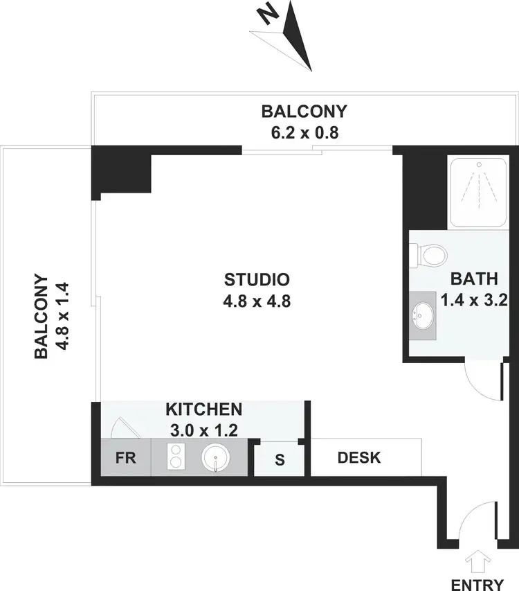 Floorplan of Homely apartment listing, 810/452 St Kilda Road, Melbourne VIC 3004