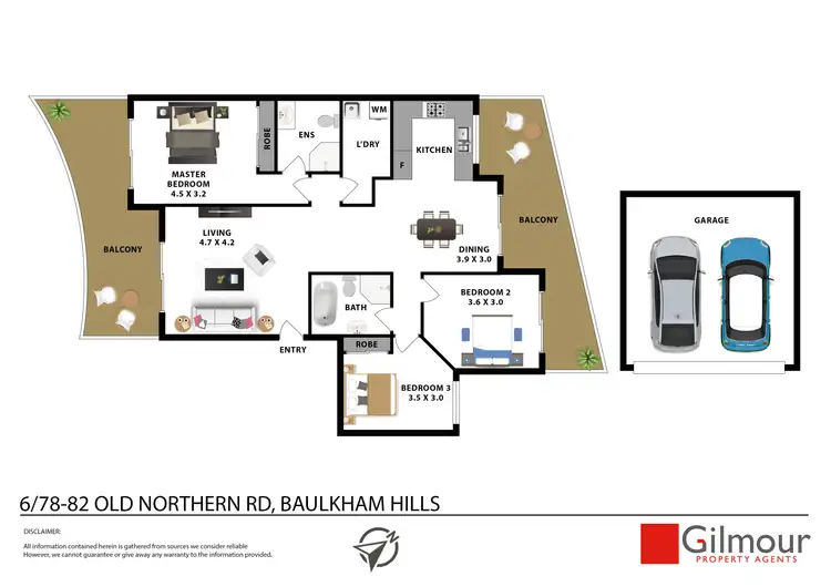 Floorplan of Homely apartment listing, 6/78-82 Old Northern Road, Baulkham Hills NSW 2153