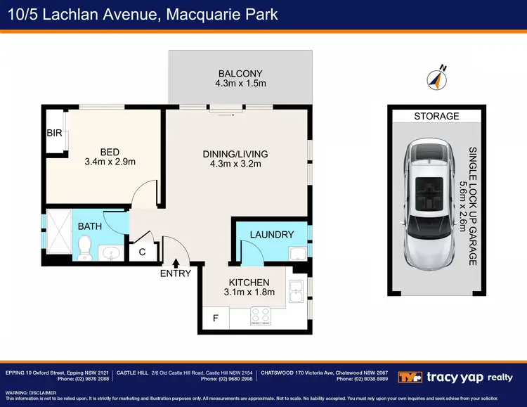 Floorplan of Homely apartment listing, 10/5 Lachlan Avenue, Macquarie Park NSW 2113