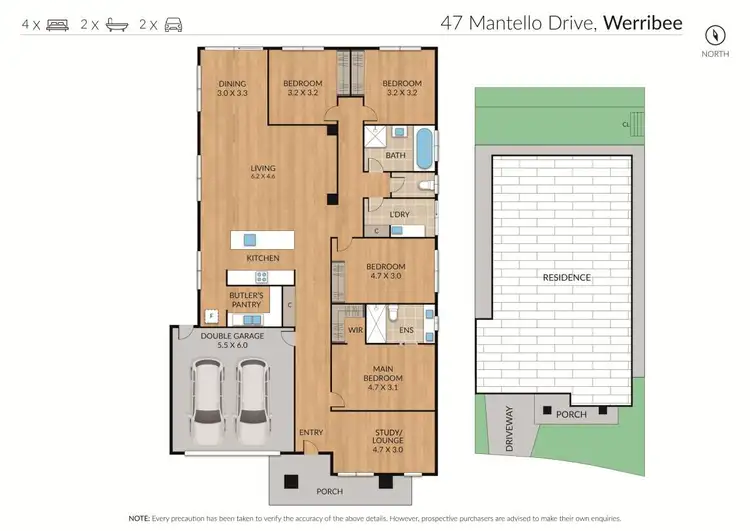 Floorplan of Homely house listing, 47 Mantello Drive, Werribee VIC 3030