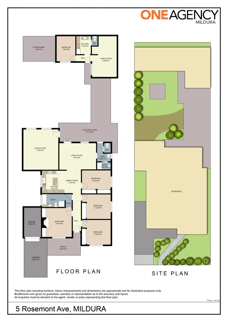 Floorplan of Homely house listing, 5 Rosemont Avenue, Mildura VIC 3500