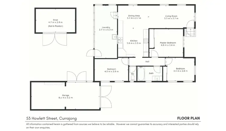 Floorplan of Homely house listing, 53 Howlett Street, Currajong QLD 4812
