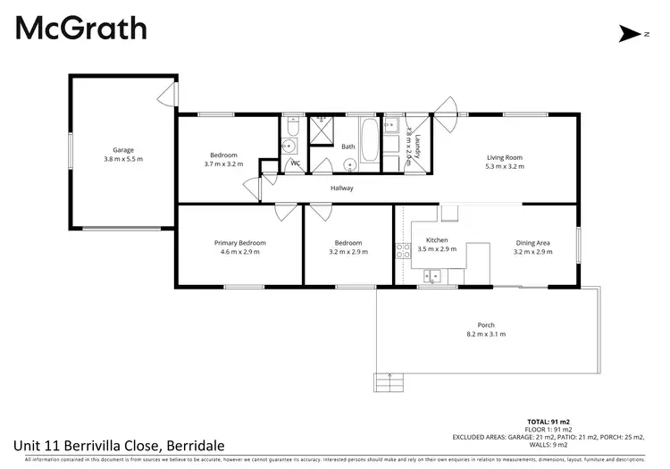 Floorplan of Homely villa listing, 11 Berrivilla Close, Berridale NSW 2628