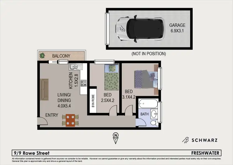 Floorplan of Homely unit listing, 9/9 Rowe Street, Freshwater NSW 2096