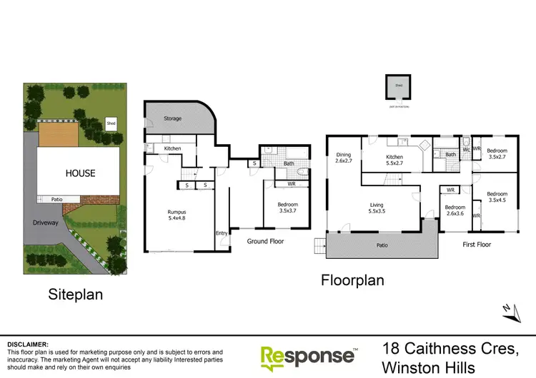 Floorplan of Homely house listing, 18 Caithness Crescent, Winston Hills NSW 2153