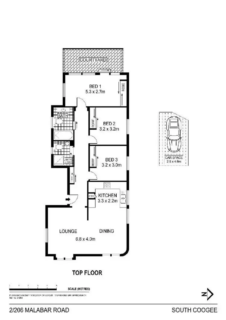 Floorplan of Homely apartment listing, 2/206 Malabar Road, South Coogee NSW 2034