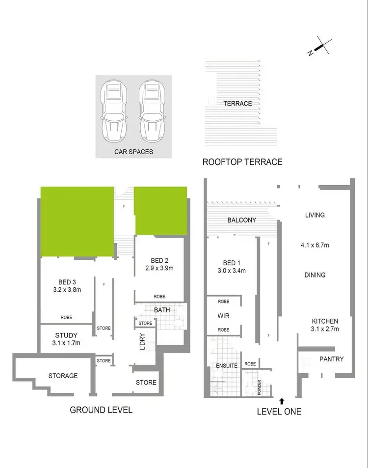 Floorplan of Homely townhouse listing, 11/4 Foreshore Boulevarde, Woolooware NSW 2230