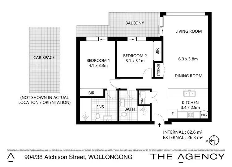Floorplan of Homely apartment listing, 904/38 Atchison Street, Wollongong NSW 2500