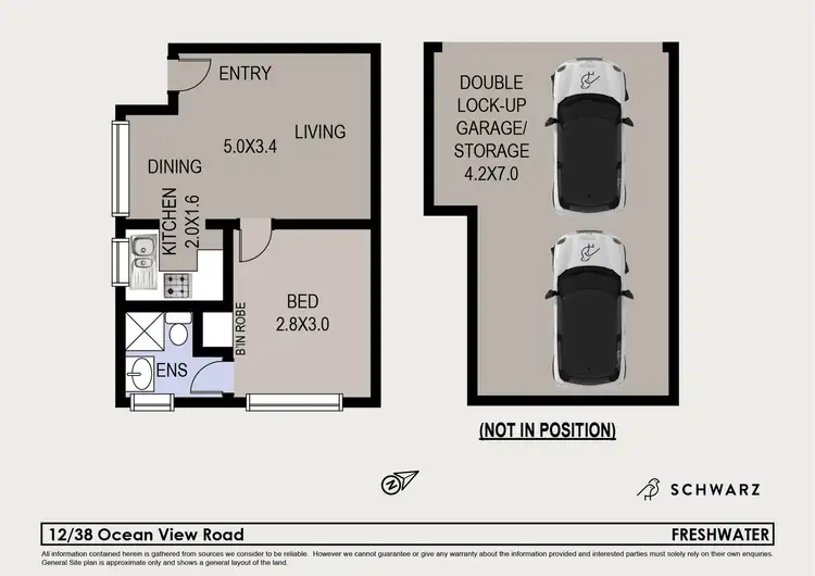 Floorplan of Homely apartment listing, 12/38 Ocean View Road, Freshwater NSW 2096