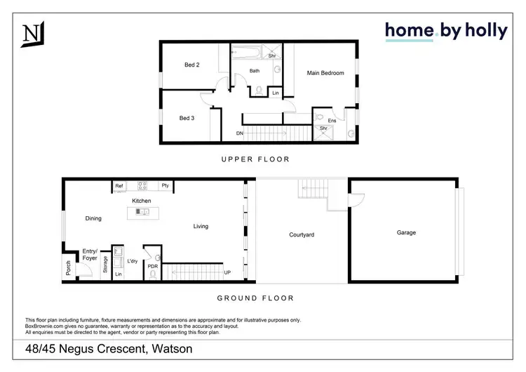 Floorplan of Homely townhouse listing, 48/67 Negus Crescent, Watson ACT 2602