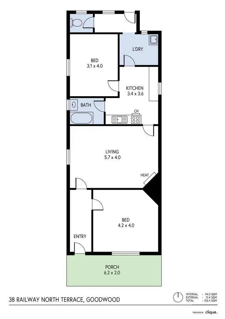 Floorplan of Homely house listing, 38 Railway Terrace, Goodwood SA 5034