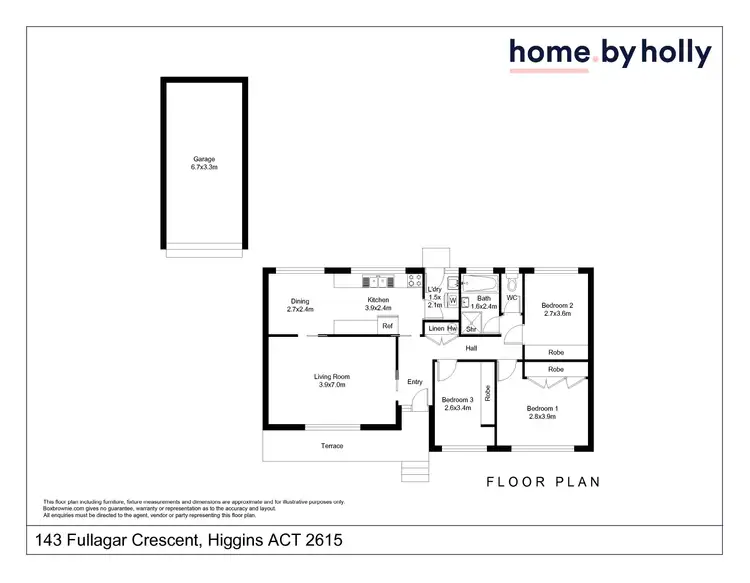 Floorplan of Homely house listing, 143 Fullagar Crescent, Higgins ACT 2615