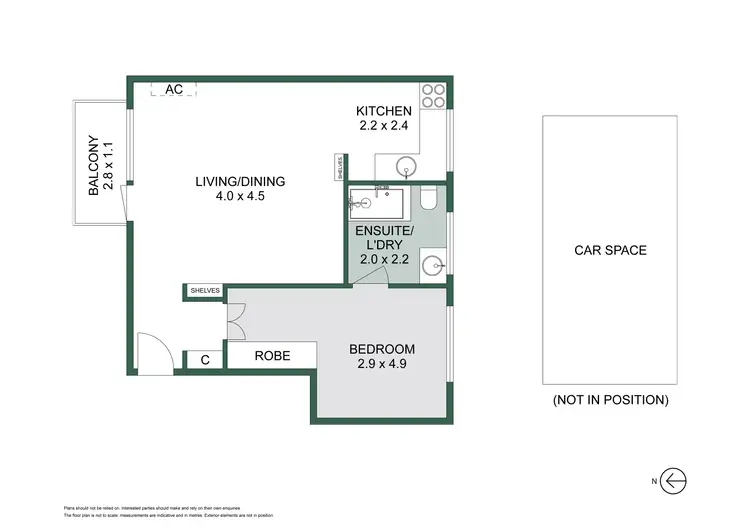 Floorplan of Homely apartment listing, 11/20 Park Avenue, Richmond VIC 3121