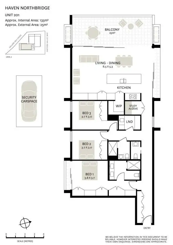 Floorplan of Homely apartment listing, 201/58 Eastern Valley Way, Northbridge NSW 2063