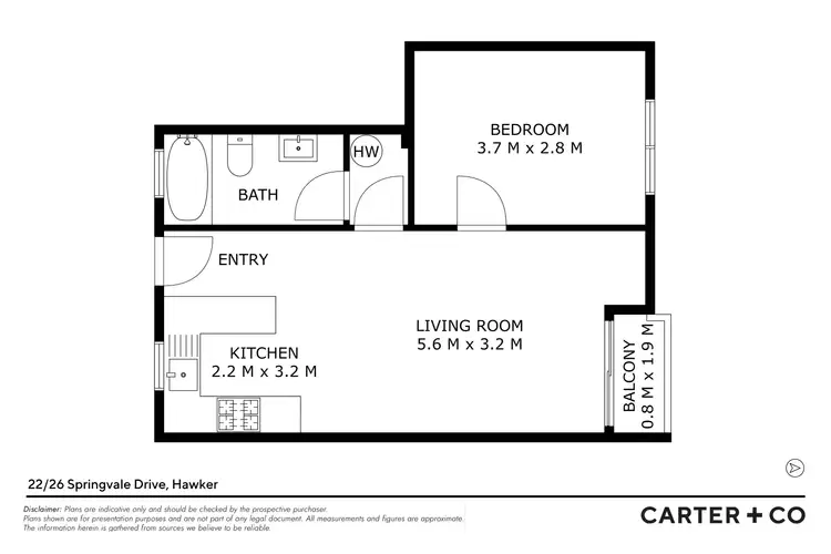 Floorplan of Homely apartment listing, 22/26 Springvale Drive, Hawker ACT 2614