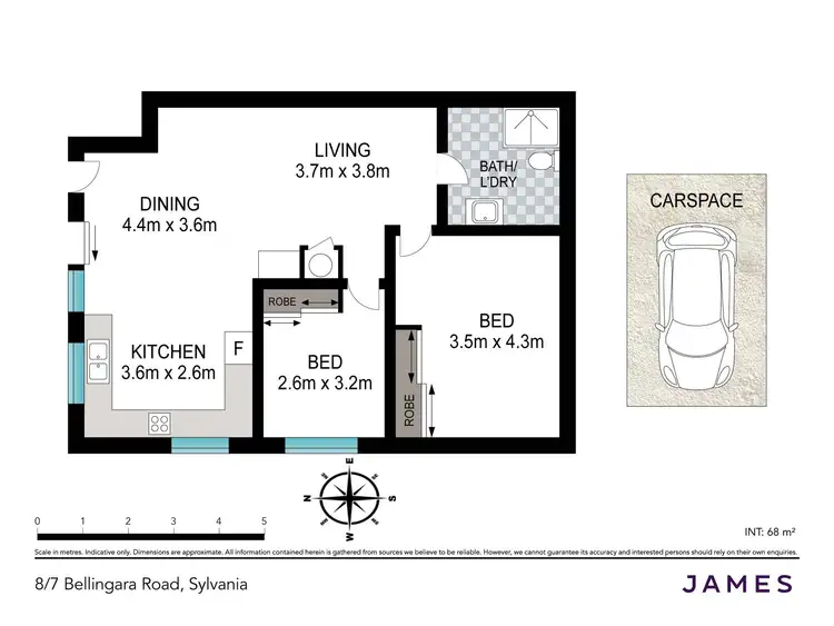 Floorplan of Homely unit listing, 8/7 Bellingara Road, Sylvania NSW 2224