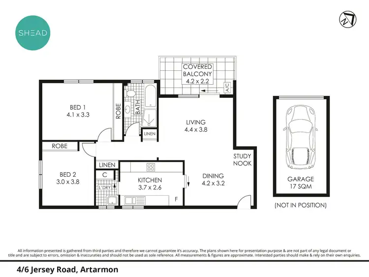 Floorplan of Homely apartment listing, 4/6 Jersey Road, Artarmon NSW 2064