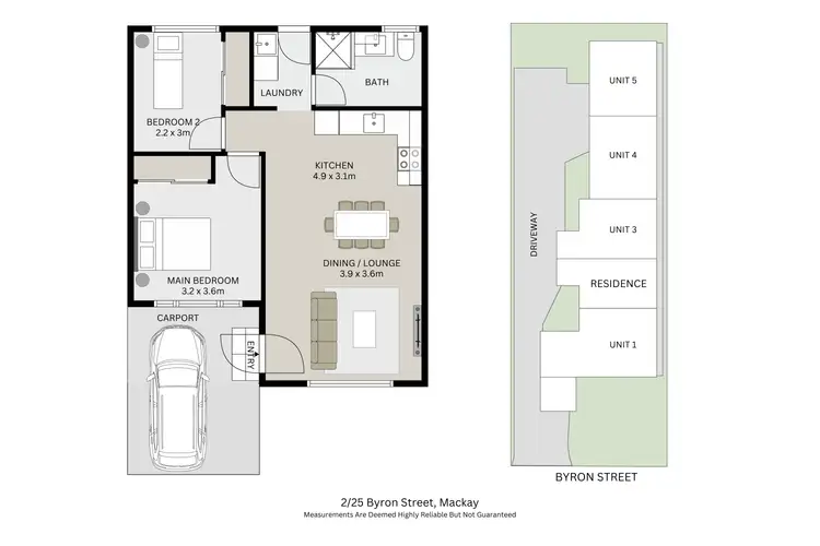 Floorplan of Homely unit listing, 2/25 Byron Street, Mackay QLD 4740