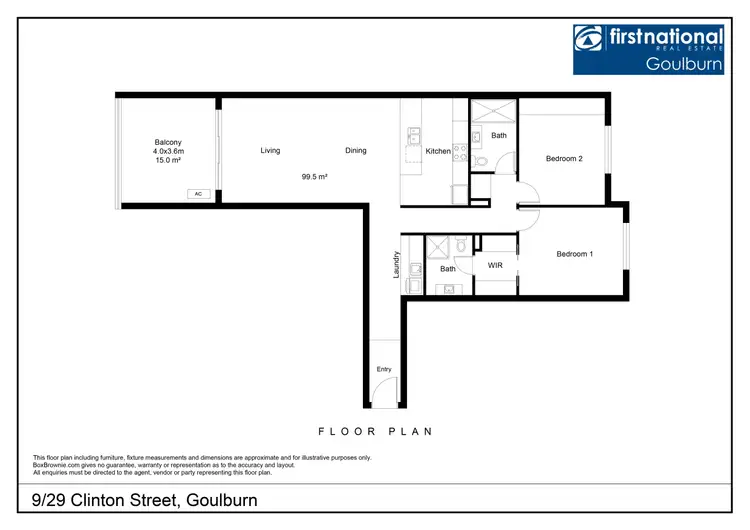 Floorplan of Homely unit listing, 9/29 Clinton Street, Goulburn NSW 2580