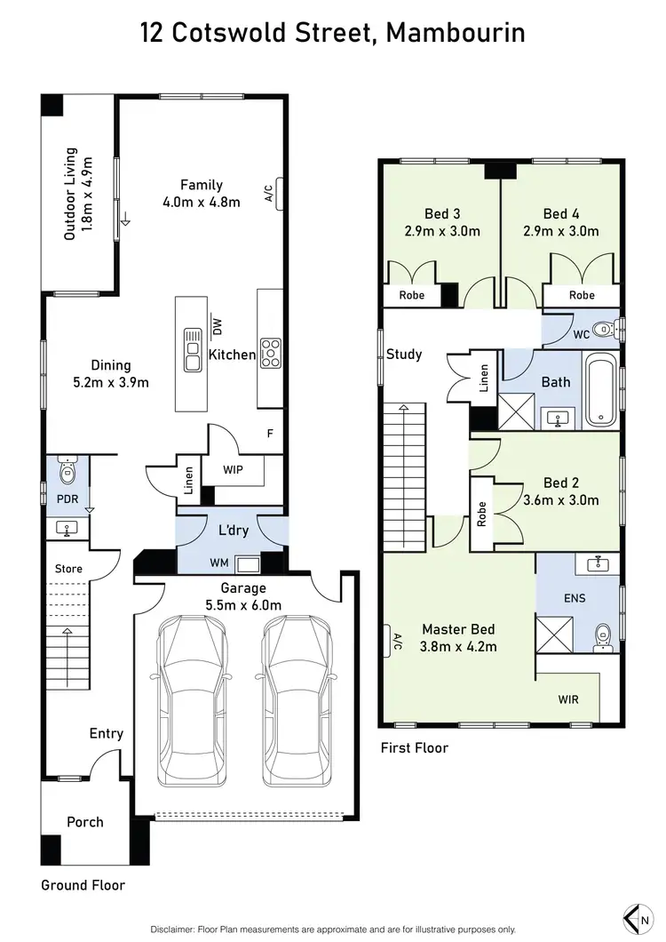 Floorplan of Homely house listing, 12 Cotswold Street, Mambourin VIC 3024