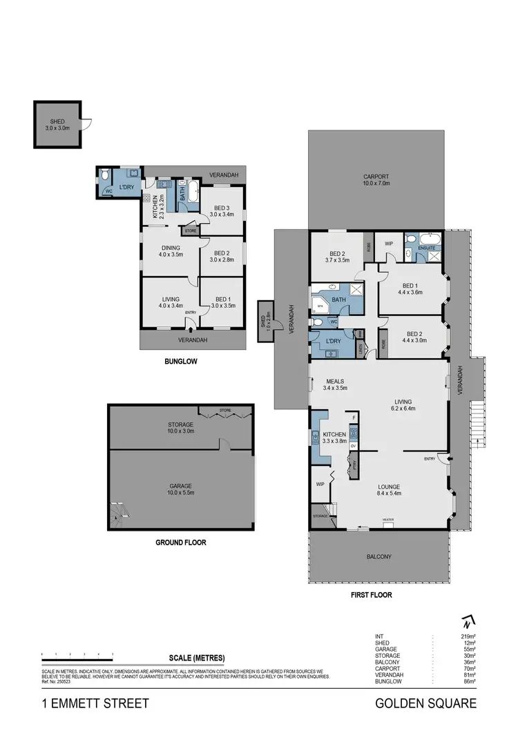 Floorplan of Homely house listing, 1 Emmett Street, Golden Square VIC 3555