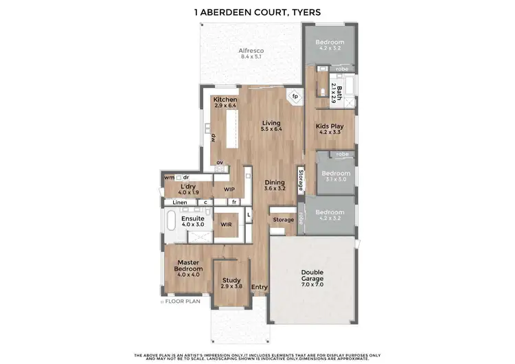 Floorplan of Homely house listing, 1 Aberdeen Court, Tyers VIC 3844