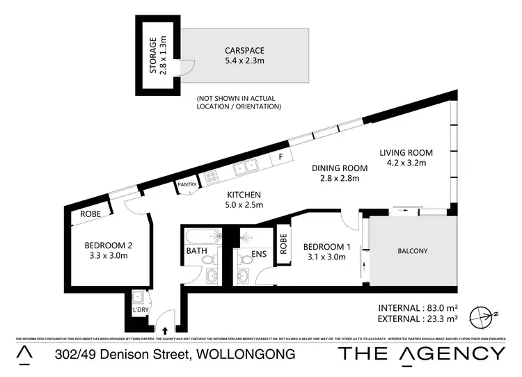 Floorplan of Homely apartment listing, 302/49 Denison Street, Wollongong NSW 2500