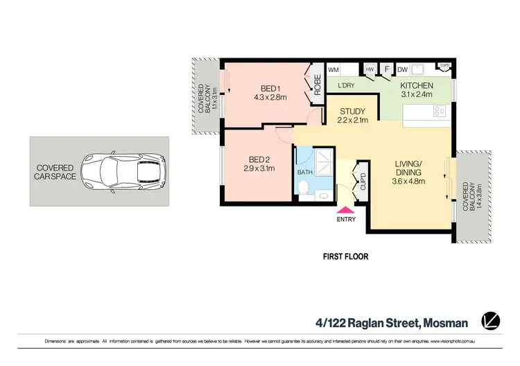 Floorplan of Homely apartment listing, 4/122 Raglan Street, Mosman NSW 2088