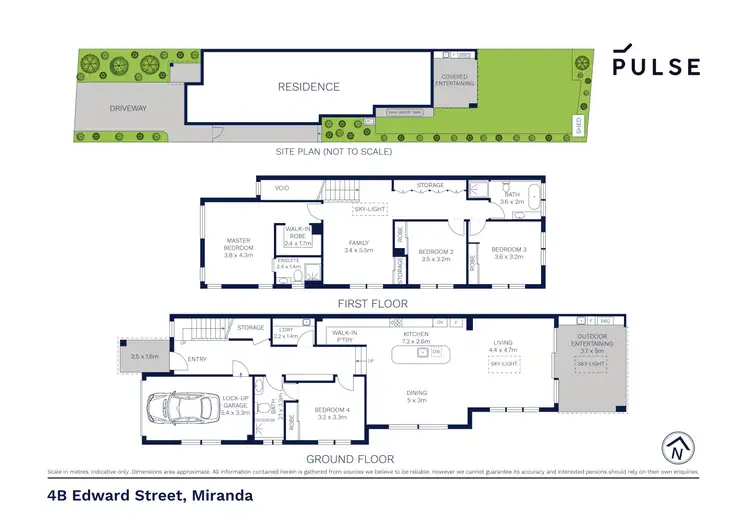 Floorplan of Homely semi-detached listing, 4b Edward Avenue, Miranda NSW 2228