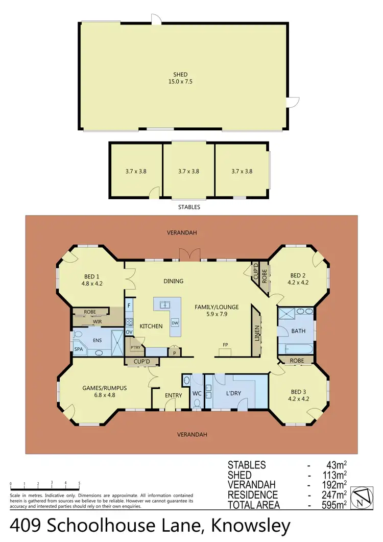 Floorplan of Homely rural property listing, 409 Schoolhouse Lane, Knowsley VIC 3523