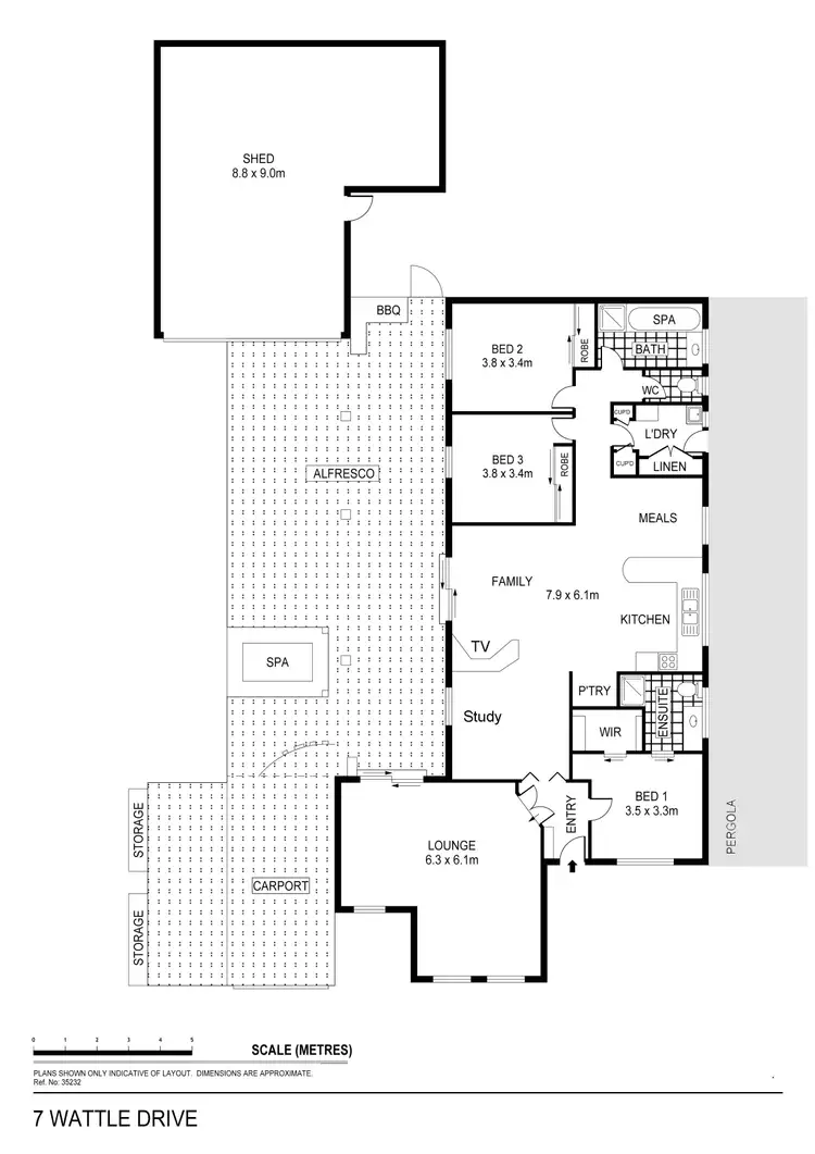 Floorplan of Homely house listing, 7 Wattle Drive, Spring Gully VIC 3550