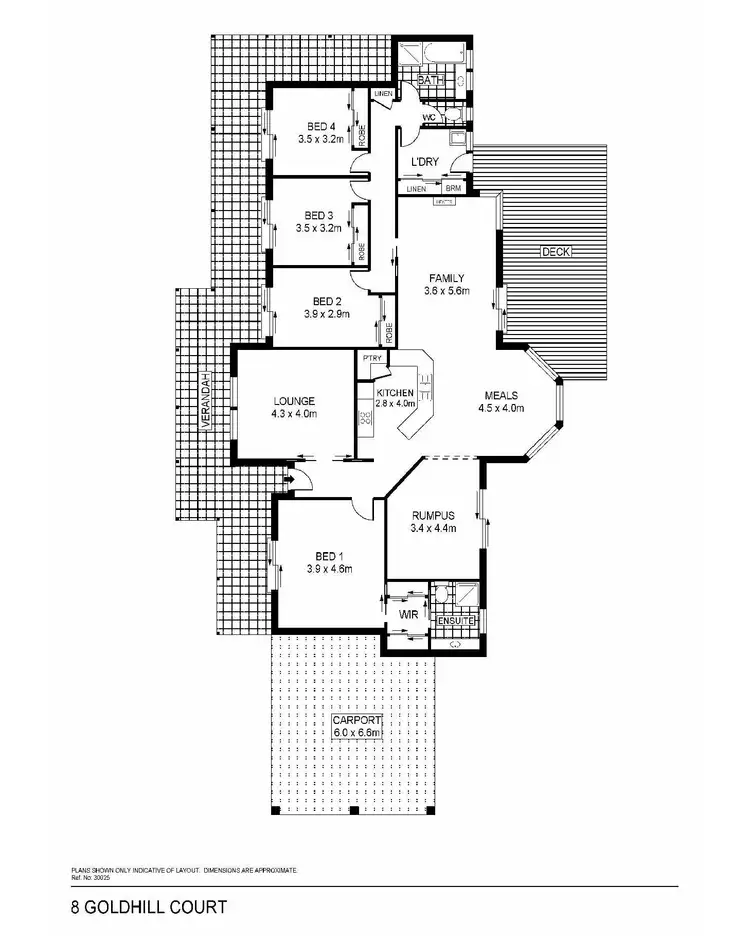 Floorplan of Homely house listing, 8 Gold Hill Court, Kangaroo Flat VIC 3555