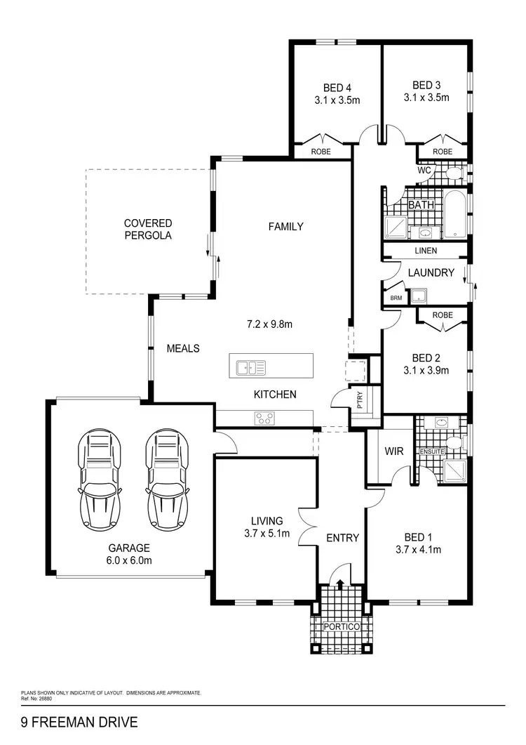 Floorplan of Homely house listing, 9 Freeman Drive, Kangaroo Flat VIC 3555