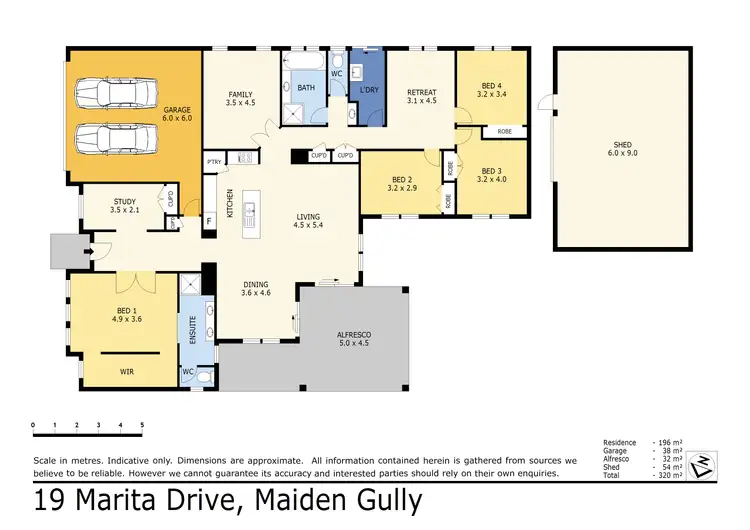 Floorplan of Homely house listing, 19 Marita Drive, Maiden Gully VIC 3551