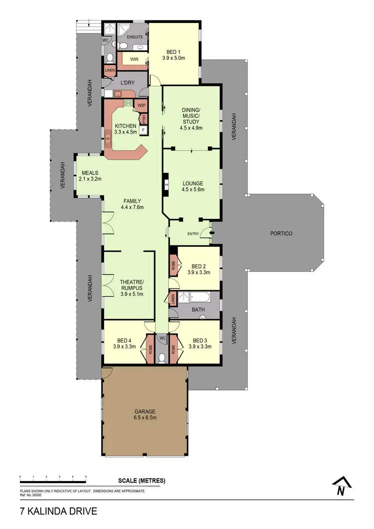 Floorplan of Homely house listing, 7 Kalinda Drive, Junortoun VIC 3551
