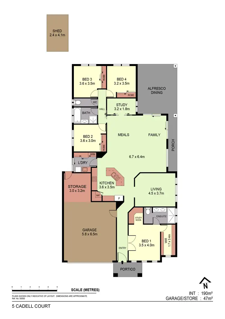 Floorplan of Homely house listing, 5 Cadell Court, Ascot VIC 3551