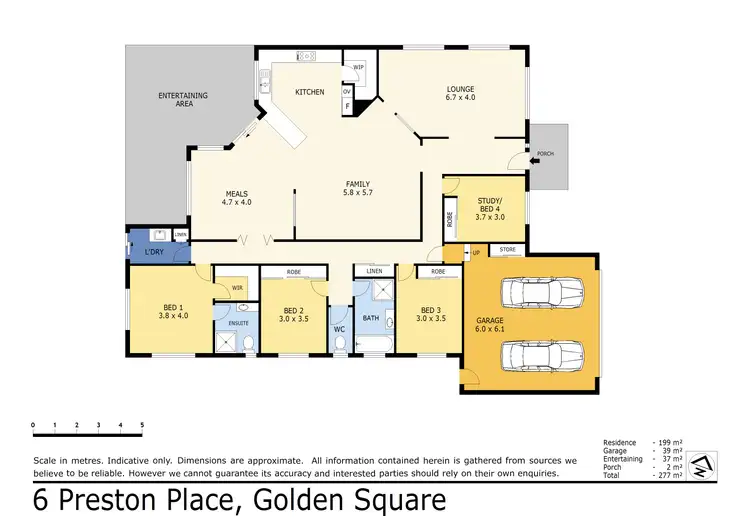 Floorplan of Homely house listing, 6 Preston Place, Golden Square VIC 3555