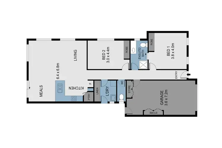 Floorplan of Homely unit listing, 1/67 Osborne Street, Flora Hill VIC 3550